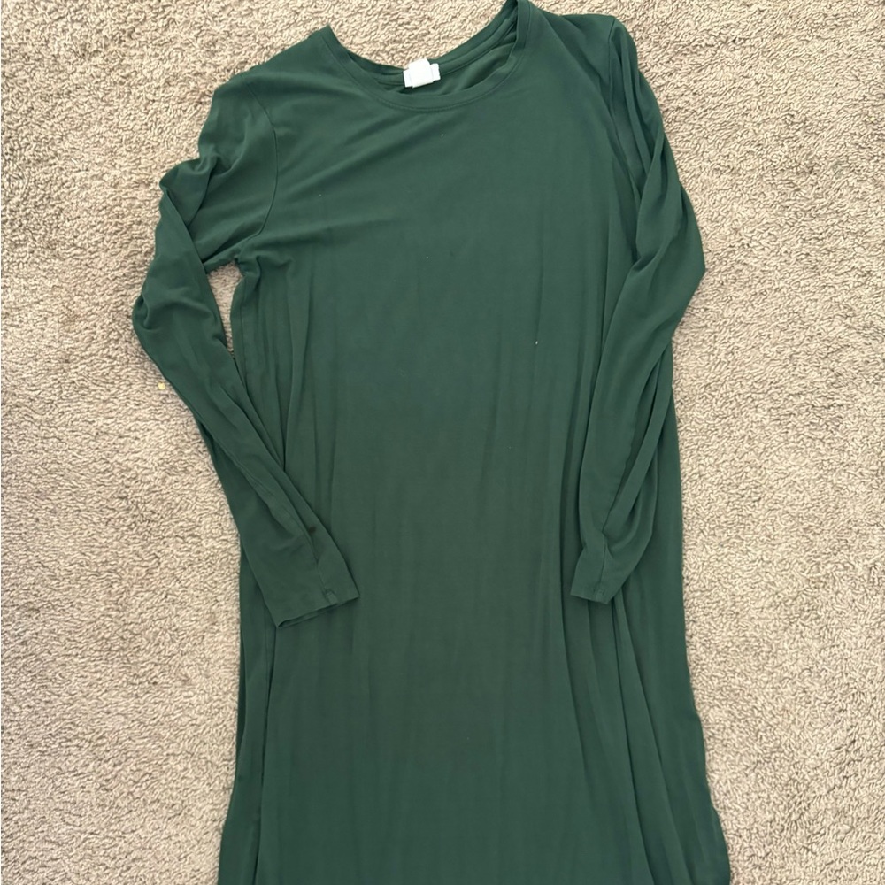 Lake Pajamas lounge dress/night gown in Hunter green. Size Large